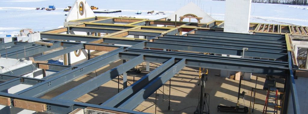 install new building steel structure domestic